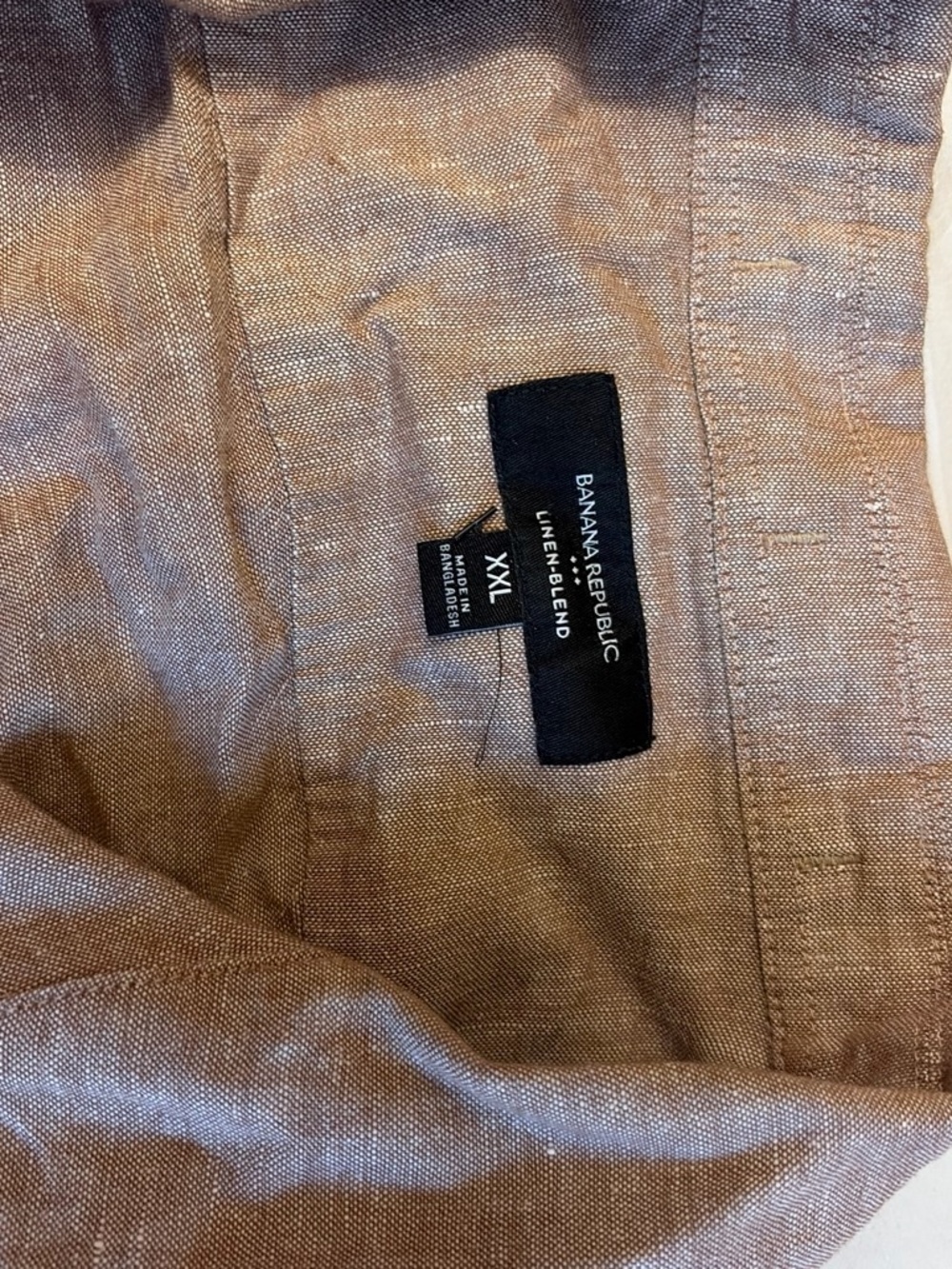Banana Republic Linen-Blend Shirt in Taupe